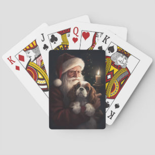 Jeu De Cartes Cavalier King avec le Père Noël Festif Noël
