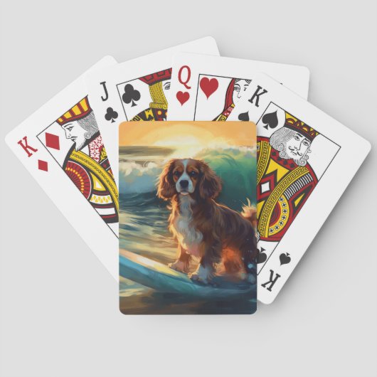 Jeu De Cartes Cavalier King Beach Surf Peinture (dos)