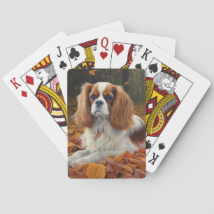 Jeu De Cartes Cavalier King en Automne Les Feuilles Tombent Ins