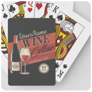 Jeu De Cartes Cave à vin personnalisée Bouteille Salle de dégust