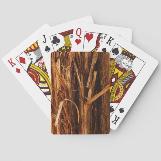 Jeu De Cartes Cèdre texturé en écorce de bois (dos)