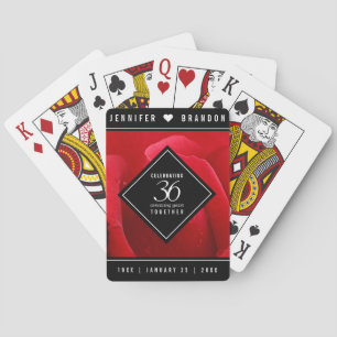 Jeu De Cartes Célébration élégante du 36e anniversaire de mariag