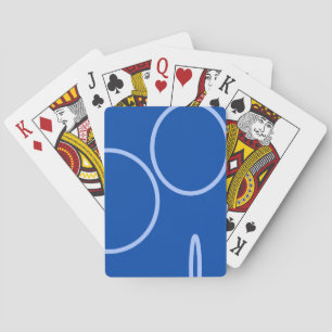Jeu De Cartes Cercles et Boucle sur Fond Bleu
