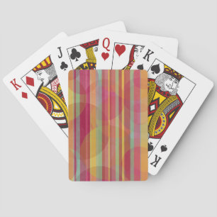 Jeu De Cartes Cercles et rayures colorés