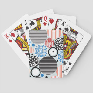 Jeu De Cartes Cercles multicolores, design motif graphique.
