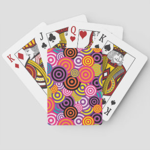 Jeu De Cartes cercles psychédéliques jouant aux cartes