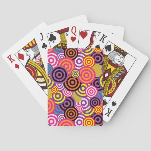Jeu De Cartes cercles psychédéliques jouant aux cartes (dos)