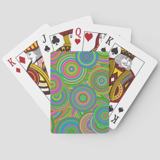 Jeu De Cartes cercles rétro (dos)
