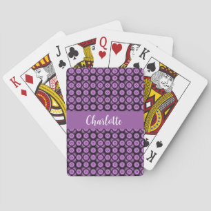 Jeu De Cartes Cercles rétro milieu de siècle moderne monogramme