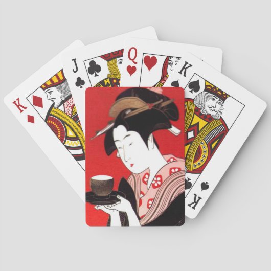 Jeu De Cartes Cérémonie japonaise du thé de dame Art Imprimer (dos)
