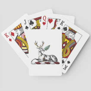 Jeu De Cartes Cerf avec Emblème héraldique de graisse