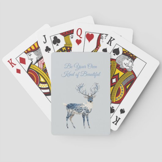 Jeu De Cartes Cerf Chic Bleu Blanc (dos)