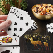 Jeu De Cartes Cerf géométrique polygone doré (In Situ)