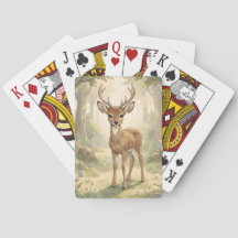 Cerf mignon vintage dans la forêt