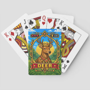 Jeu De Cartes Cerf Rétro Pixel Art 8-Bit