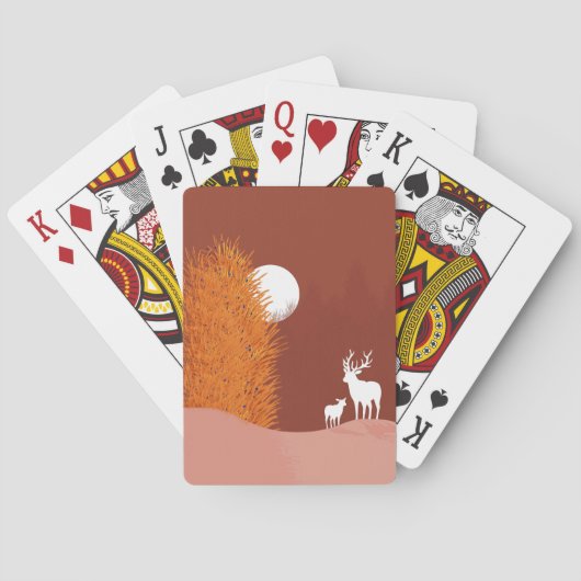 Jeu De Cartes Cerf sur Lit Hill (dos)