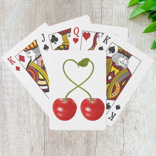 Jeu De Cartes Cerises avec tiges Jouer des cartes