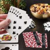 Jeu De Cartes Cerry Red Monogrammes Éléments Imprimer (In Situ)
