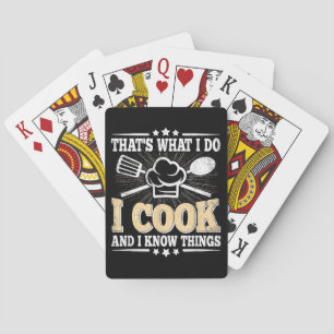 Jeu De Cartes C'est ce que je fais, je cuisine et je sais que c'