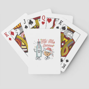 Jeu De Cartes C'est la saison de Noël rétro lait et biscuit