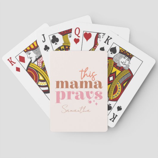 Jeu De Cartes Cette Mama prie - Rustic Boho Design (dos)