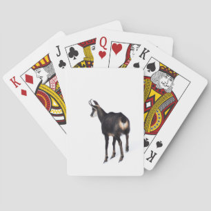 Jeu De Cartes Chamois de montagne alpin minimaliste sur la neige