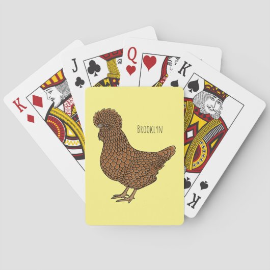 Jeu De Cartes Chamois polish chicken cartoon illustration (dos)