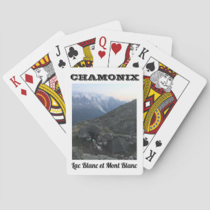 Jeu De Cartes Chamonix Mont Blanc et laque Blanc