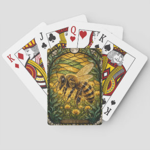 Jeu De Cartes Champ de trèfle abeille Illumina vitrail