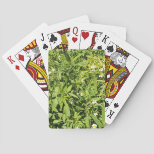 Jeu De Cartes Champ fleuri vert luxuriant