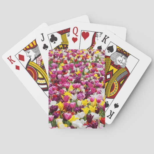Jeu De Cartes champ plein de tulipes (dos)