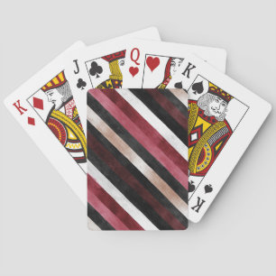Jeu De Cartes Champagne Rose Bourgogne Noir Rayures