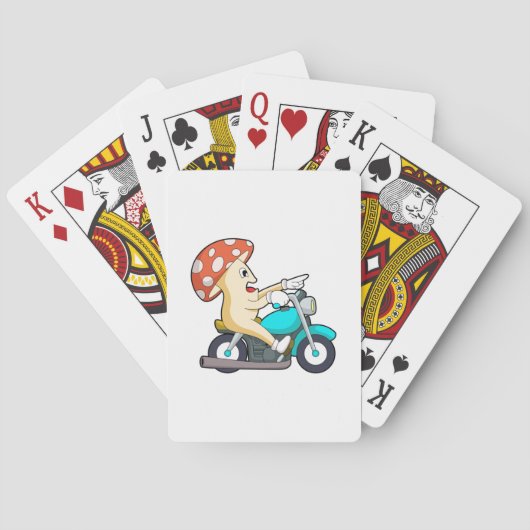 Jeu De Cartes Champignons en moto avec moto (dos)