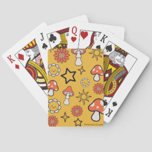 Jeu De Cartes Champignons, Fleurs et Étoiles Cartes Jaunes