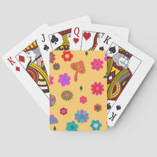 Jeu De Cartes Champignons floraux colorés