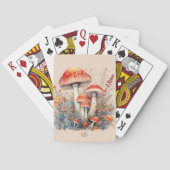 Jeu De Cartes Champignons Rouges Bois Champignons Monogramme (dos)
