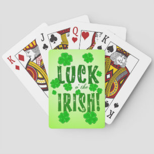 Jeu De Cartes Chance aux Irlandais Cartes à quatre feuilles de t