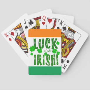 Jeu De Cartes Chance aux Irlandais Sept Trèfles Chanceux Cartes