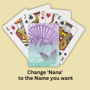 Jeu De Cartes Changer de nom - Nana avec perruque violette et pa