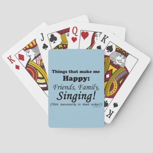 Jeu De Cartes Chanter Me Rend Heureux (dos)