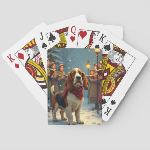 Jeu De Cartes Chanteurs de Cantiques de Noël Basset Hound