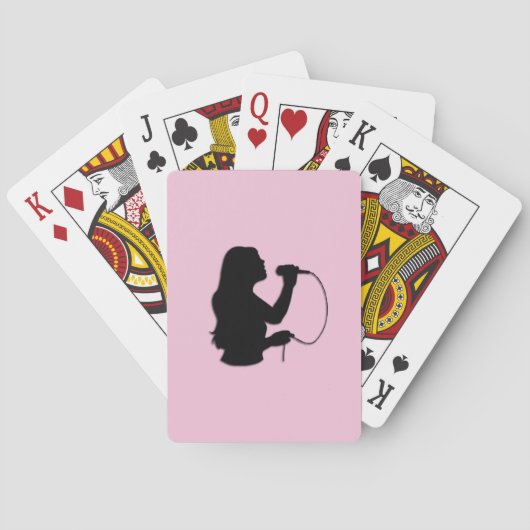 Jeu De Cartes Chanteuse rose (dos)