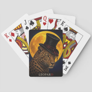 Jeu De Cartes Chapeau haut de forme léopard gothique surréaliste