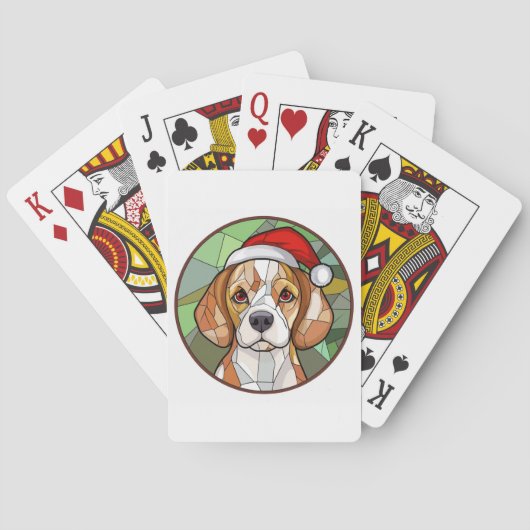 Jeu De Cartes Charming Canine Cheer : Noël à thème Beagle (dos)