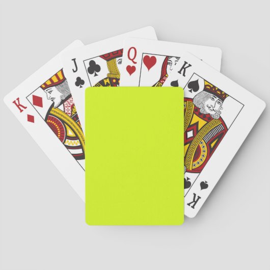 Jeu De Cartes Chartreuse Couleur jaune uni (dos)