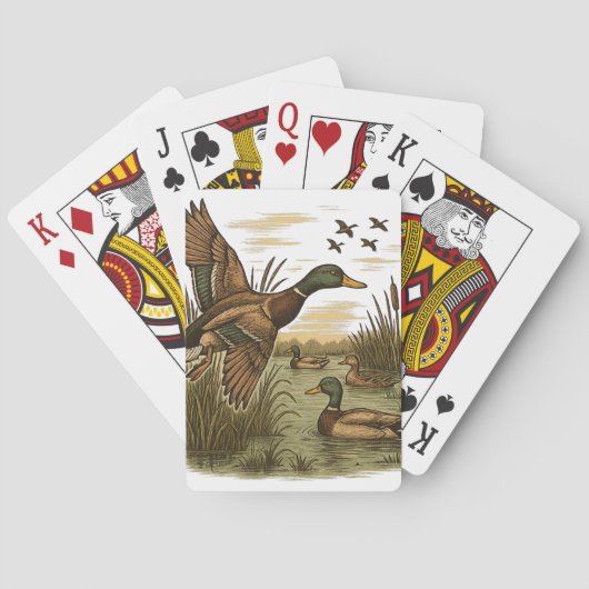 Jeu De Cartes Chasse-Rétro-Canne-Mallard- (dos)