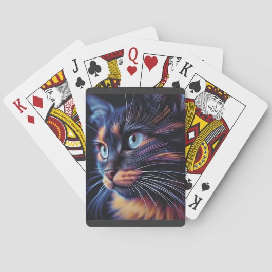 Jeu De Cartes Chat Abstrait (dos)
