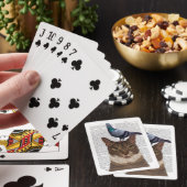Jeu De Cartes Chat avec pigeon sur tête (In Situ)