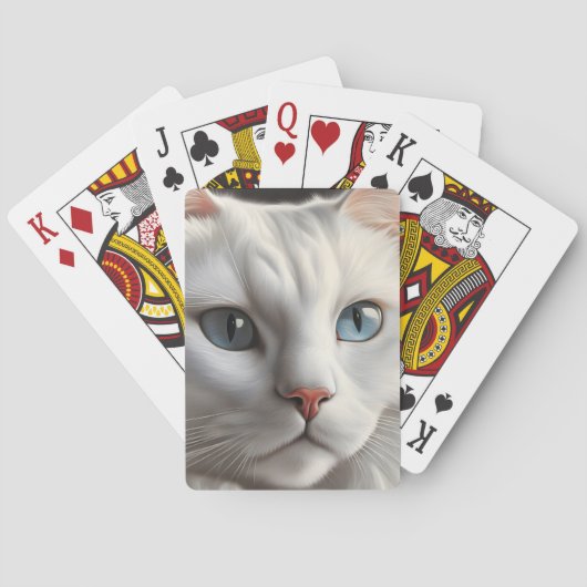 Jeu De Cartes Chat blanc (dos)
