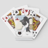 Jeu De Cartes Chat blanc gris Funny Thé Mug cuisine (dos)